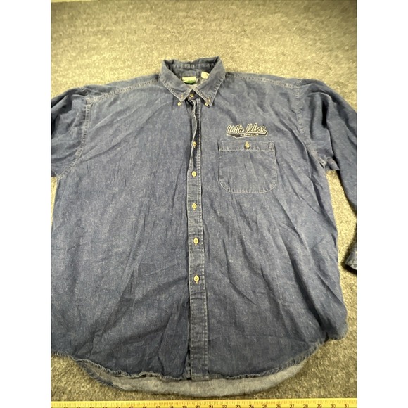 giant Other - Vintage 90s Willie Nelson Nashville TN Denim Shirt XL Giant Back Graphic